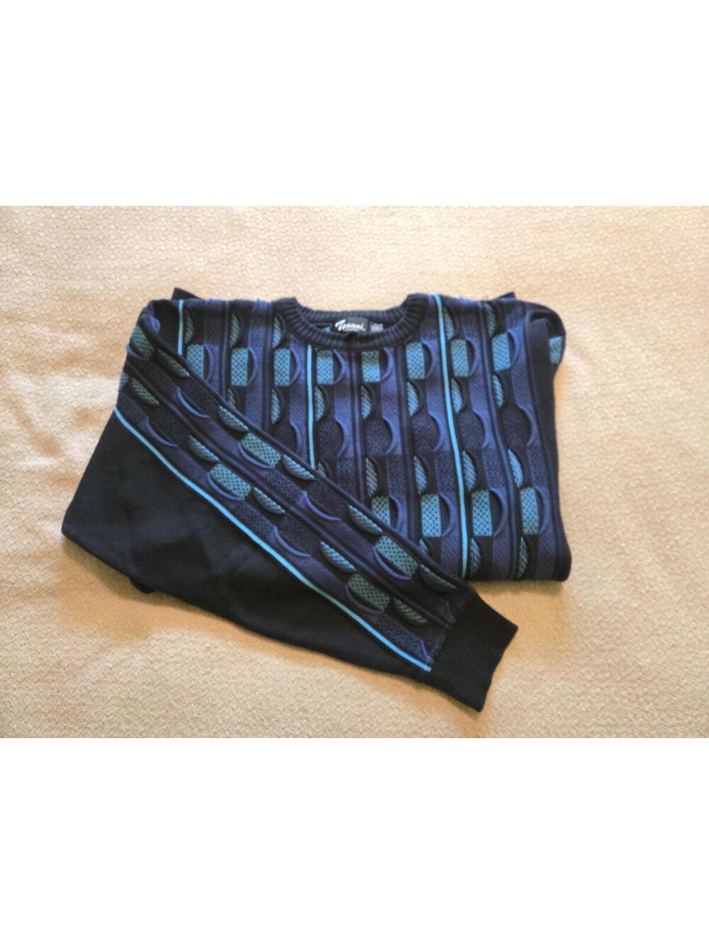 Tosani XL Vintage 90s Textured 3D Knit Sweater